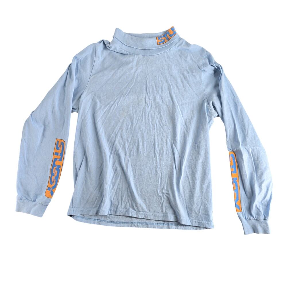 Stussy Shift Long Sleeve Turtleneck Tee Shirt Women's Large Y2K Skater Surf